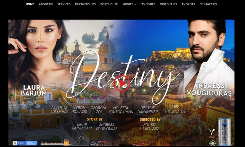 Επαγγελματική ιστοσελίδα της AV MOVIESWORLD για ταινίες, σειρές, ντοκιμαντέρ και μουσικά βίντεο, με σύγχρονο design και βελτιστοποίηση UX