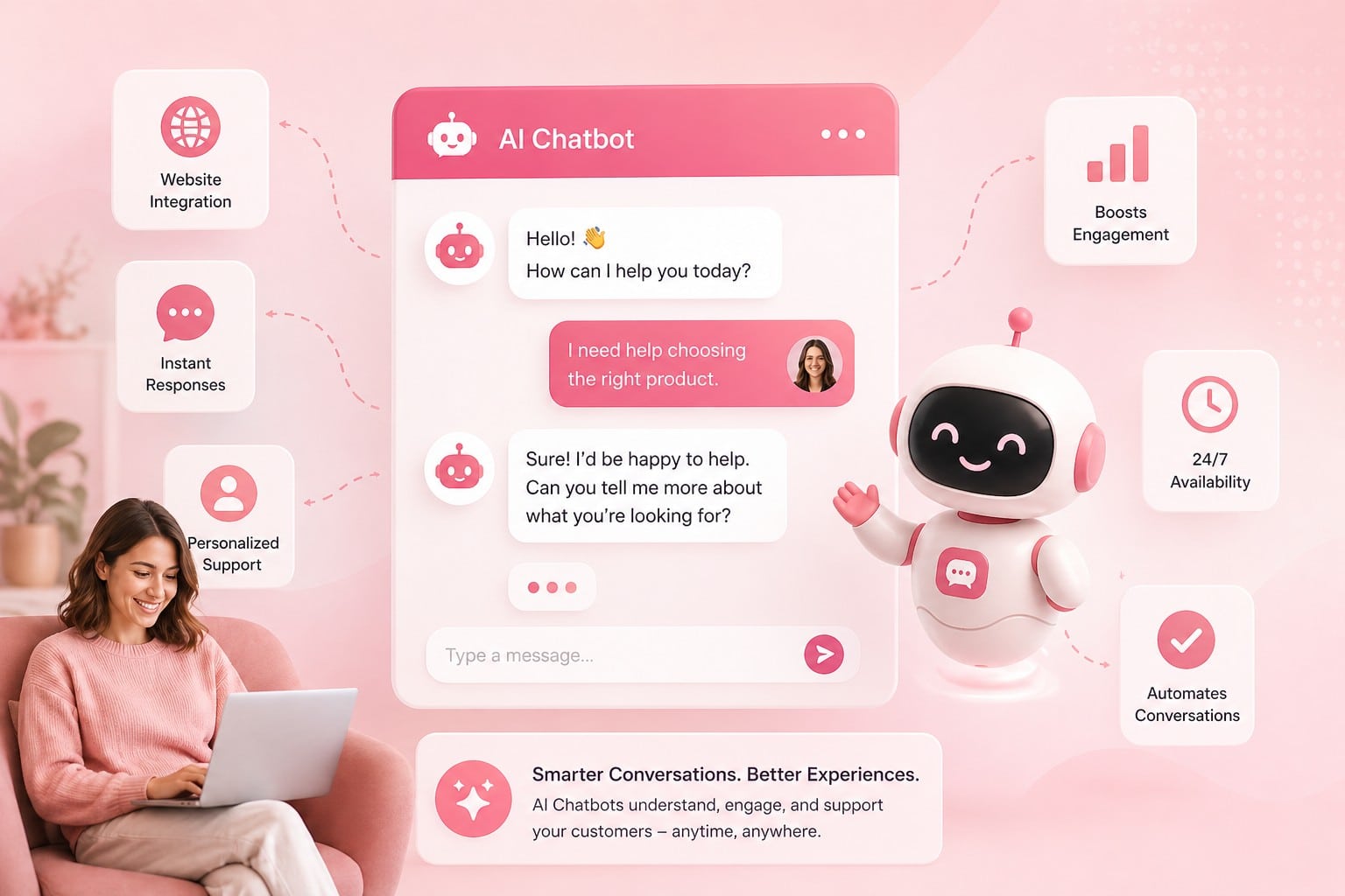 AI Chatbot για Αύξηση Πωλήσεων AI chatbot που αυξάνει τις πωλήσεις και εξυπηρετεί πελάτες άμεσα σε website